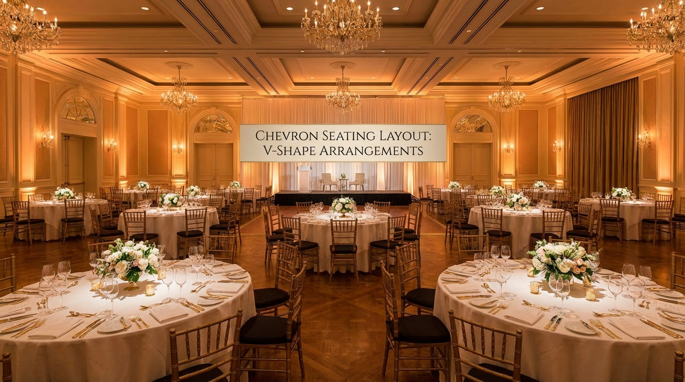 Chevron Seating Layout: V-Shape Arrangements